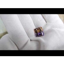 Аметрин из Боливии огранка октагон доска 13,82x11,89мм 9,31 карат