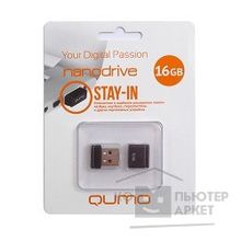 Qumo USB 2.0  16GB NANO QM16GUD-NANO-B Black