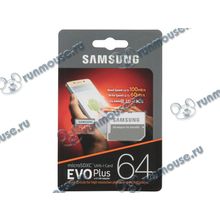 Карта памяти 64ГБ Samsung "EVO Plus MB-MC64GA RU" microSD XC UHS-I Class10 + адаптер [139556]