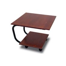 Мебелик Стол журнальный Дуэт 11m(полка мдф) темнокоричневый