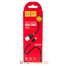 Data кабель USB HOCO X27 micro USB, 1,2 метр, черный