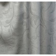 Ткань для штор Софт с тиснением Веточки Серый