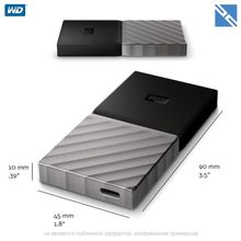 SSD диск внешний Western Digital WD 1TB My Passport USB 3.1 Type-C External SSD  WDBK3E0010PSL