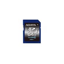 ADATA 64GB карта памяти  ADATA Premier  SDXC UHS-I class 10 (50 33МБ с)