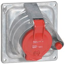 Встраиваемая розетка Hypra Prisinter - IP 44 55 - 3К+З - 32 А - металл | код 052913 | Legrand