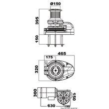 Osculati Lewmar V9 DX windlass 16 mm gypsy, 02.575.16