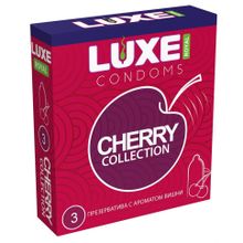 Презервативы с ароматом вишни LUXE Royal Cherry Collection - 3 шт. (239587)