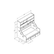 Формула мебели Дельта-21.02 Кровать с антресолью 120