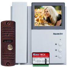 Falcon Eye Цветной видеодомофон для квартиры CVBS Falcon FE-4CHP2 + AVC-305 + МСК (VZ) или МСЦ (XL) аналог Commax DPV-4HP и HP2
