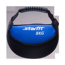 STARFIT Гиря мягкая неопреновая DB-601, синяя, 8 кг