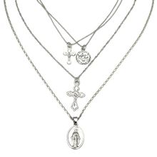 Многослойное колье "Крестики" (арт. 81218-2)