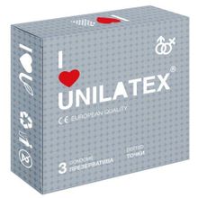 Unilatex Презервативы с точками Unilatex Dotted - 3 шт.