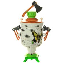 Набор самовар электрический 3 литра "Березовый пенек" с автоматическим отключением при закипании, арт. 103565к