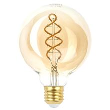 ЭРА Лампа светодиодная филаментная ЭРА E27 7W 2400K прозрачная F-LED G95-7W-824-E27 spiral gold Б0047663 ID - 255799
