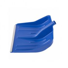 Лопата снеговая синяя, 400 х 420 мм, без черенка, пластмассовая, алюминиевая окантовка СИБРТЕХ