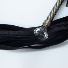 Эксклюзивная плеть с металлической ручкой Черный