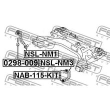 Тяга Крепления Подрамника | Перед Прав | Nissan Tiida Jpn Make C11 2005.08-2012.06 [Gl] Febest арт. NSLNM1