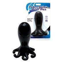 Dream Toys Черная  анальная втулка в виде осьминога - 15 см.