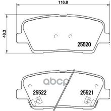 Колодки Тормозные Дисковые | Зад | Hyundai Santa Fe Iii (Dm) 2.2 Crdi 4wd 10.2015 -  <=> Hyundai Genesis (Dh) 3.0 Gdi 06.2014 - Brembo арт. P30081