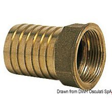 Osculati Cast brass female hose adaptor 11 2 x 38 mm, 17.199.37