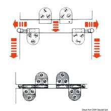 Osculati Петли со съемным стержнем на пружине, 38.983.00