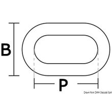 Osculati SS calibrated chain 8 mm x 50 m, 01.375.08-050