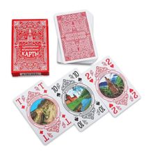 Сувенирные игральные карты серия "Чудеса России" 54 шт колода (ИН-2500)