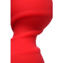 Красная силиконовая анальная втулка Trio - 16 см. Красный