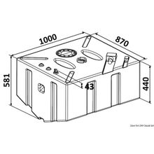 Osculati PE tank 353 l, 52.035.07