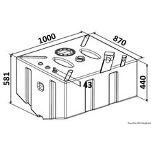 Osculati PE tank 353 l, 52.035.07