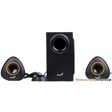 Колонки Genius SW-2.1 800, 20W RMS, black with yellow