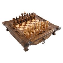 Шахматы резные в ларце с ящиками 50, Haleyan (kh102)