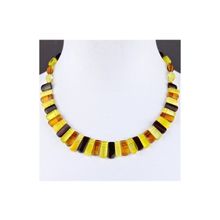 Бусики-Колечки Колье Янтарь "Тутанхамон" арт. НЯН-п679