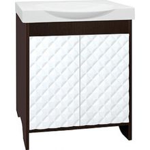 Тумба с раковиной Style Line Агат 76 белая, венге