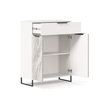 Алмаз. Любимый дом Норд Тумба комбинированная 800 (Белый глянец Статуарио)