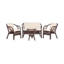 ПМ: Tetchair Комплект " NEW BOGOTA " ( диван + 2 кресла + стол со стеклом )