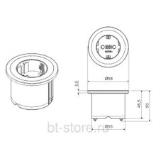 Врезной блок Bachmann Pix c USB зарядкой