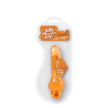 Оранжевый вибратор-реалистик JELLY JOY 7INCH 10 RHYTHMS ORANGE - 17,5 см. (64145)