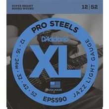 EPS590 XL PRO STEEL Струны для электрогитары Jazz Light 12-52 D`Addario