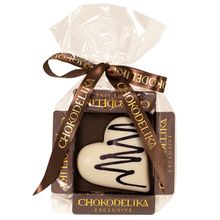 Маленькая шоколадка Chokodelika "Сердце" ванильное
