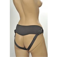 Kanikule Чёрные трусики-джоки Kanikule Strap-on Harness universal Comfy Jock с плугом и кольцами (черный)