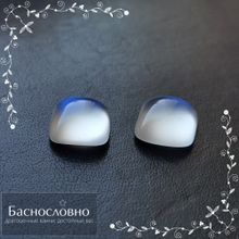 Пара лунных камней из Танзании огранки в Баснословно прямоугольник кабошон 11,10x10,35 11,00x10,39мм 10,18 карат