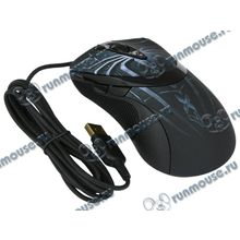 Лазерная мышь A4Tech "Anti-Vibrate Gaming Mouse X7 XL-747H", 6кн.+скр., черно-голубой, с рисунком (USB2.0) (ret) [92538]