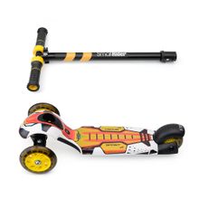 Трёхколёсный самокат со светящимися колесами Small Rider Turbo  (зеленый )