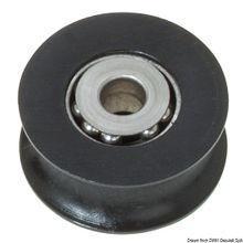 Osculati Delrin pulley w SS balls 38 mm Ø 12, 55.244.04