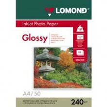 LOMOND 0102135 фотобумага глянцевая односторонняя А4, 240 г м2, 50 листов