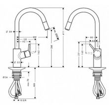 Смеситель Hansgrohe Talis S2 Variarc 14872000 для кухонной мойки