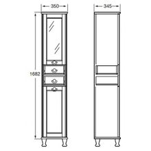 Шкаф-пенал Roca America R орех