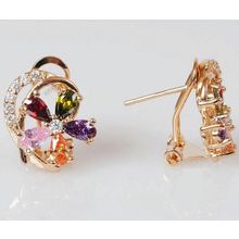 Серьги с фианит mixвесенний цветок"