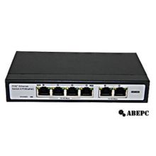 Аверс AV-P1004-2EL Сетевой коммутатор 4 порта 10 100Mbps с поддержкой PoE, + 2 порта LAN 10 100Mbps